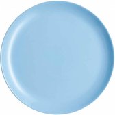 Luminarc Diwali Servies Blauwe Dinerborden D27 cm - Opaal (set van 12) En Yourkitchen E-kookboek - Heerlijke Smulrecepten