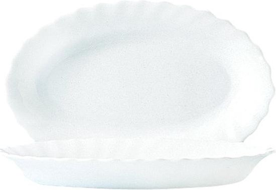 Vaisselle Luminarc Trianon - Assiettes - 22 * 14cm - Blanc - Opale - (Lot  de 6) | bol.com