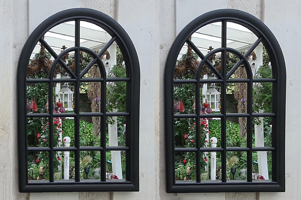 Tuinspiegel Gotische Buitenspiegel, Kerkraam, tuin spiegel met frame,  wandspiegel 60 x... | bol.com