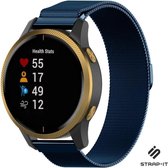 Milanees Smartwatch bandje - Geschikt voor  Garmin Vivomove HR Milanese band - blauw - Strap-it Horlogeband / Polsband / Armband