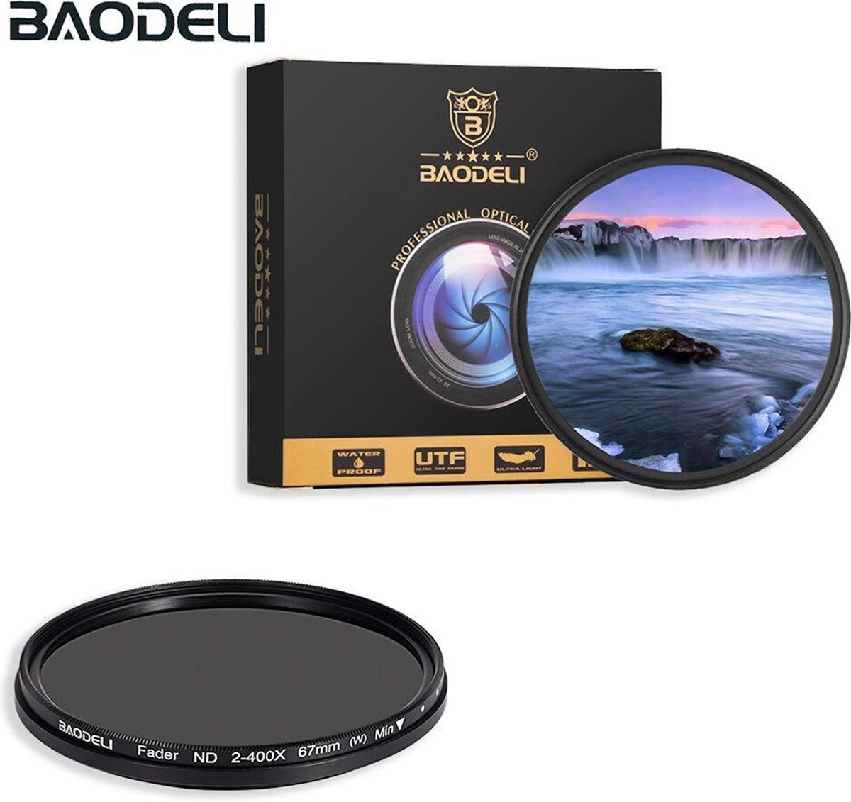 Baodeli 58mm variabele ND fader ND2-ND400 filter grijsfilter