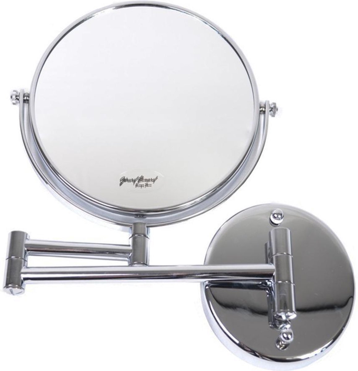 Make-up Wandspiegels knikarm zilver Ø20cm-5x vergroting