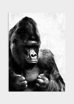 Poster Light Gorilla - Dibond - Meerdere Afmetingen & Prijzen | Wanddecoratie - Interieur - Art - Wonen - Schilderij - Kunst