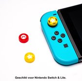 Gadgetpoint | Nintendo Switch & Lite | Gaming Thumbsticks | 1 Set = 2 Thumbgrips | Mario/Ster | Geel/Rood