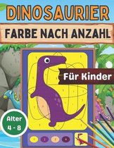 Dinosaurier Farbe nach Anzahl fur Kinder Alter 4 - 8