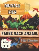 Dinosaurier Farbe nach Anzahl fur Kinder Alter 4 - 8