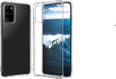 DrPhone Samsung NOTE 20 Ultra TPU Hoesje - Siliconen Bumper Case met Verstevigde randen – transparant