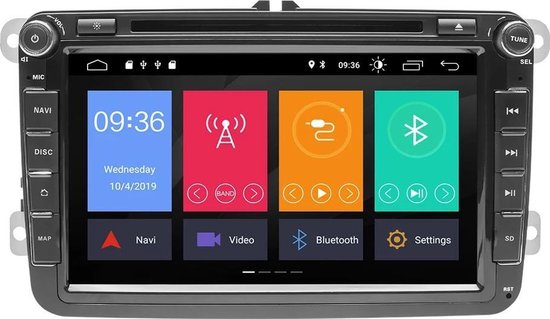 Ingebouwde CarPlay! Volkswagen Seat Skoda DVD SPELER Android 10 navigatie  8inch 2+16GB... | bol.com