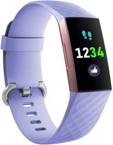 YONO Fitbit Charge 4 Bandje – Charge 3 – Siliconen – Lila – Small