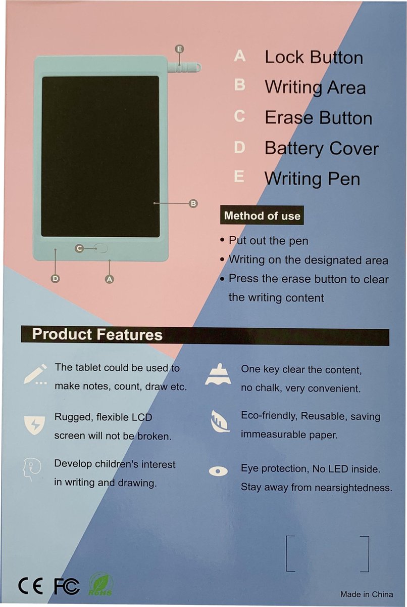 Sans Marque Tablette LCD 10 pouces pour écriture - Turquoise à
