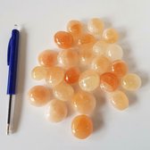 Seleniet - Oranje - 250 gram knuffelstenen - Edelsteen - trommelsteentjes