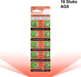 10 stuks -  AG5 - Horlogebatterij - Knoopbatterijen - Alkalinebatterij - SR754 / LR754 -1,55 V
