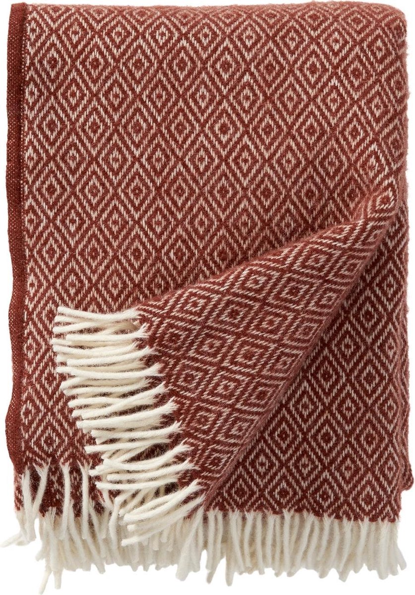 Klippan plaid wol Stella Rood Rust