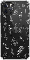 Paradise Amsterdam 'Island Flora' Clear Case - iPhone 12 Pro doorzichtig telefoonhoesje met tropische print