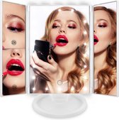 verlichte reis make-up spiegel desktop vouwen make-up spiegel met verlichting innovatief