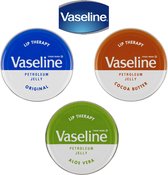 Vaseline lip therapy - 3 delig - Aloë Vera  ,Cocoa Butter en Original