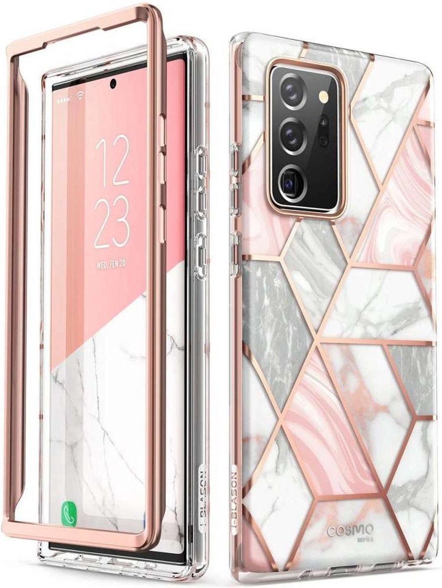 Supcase - Samsung Galaxy Note 20 Ultra Cosmo Hoes - Marble Pink