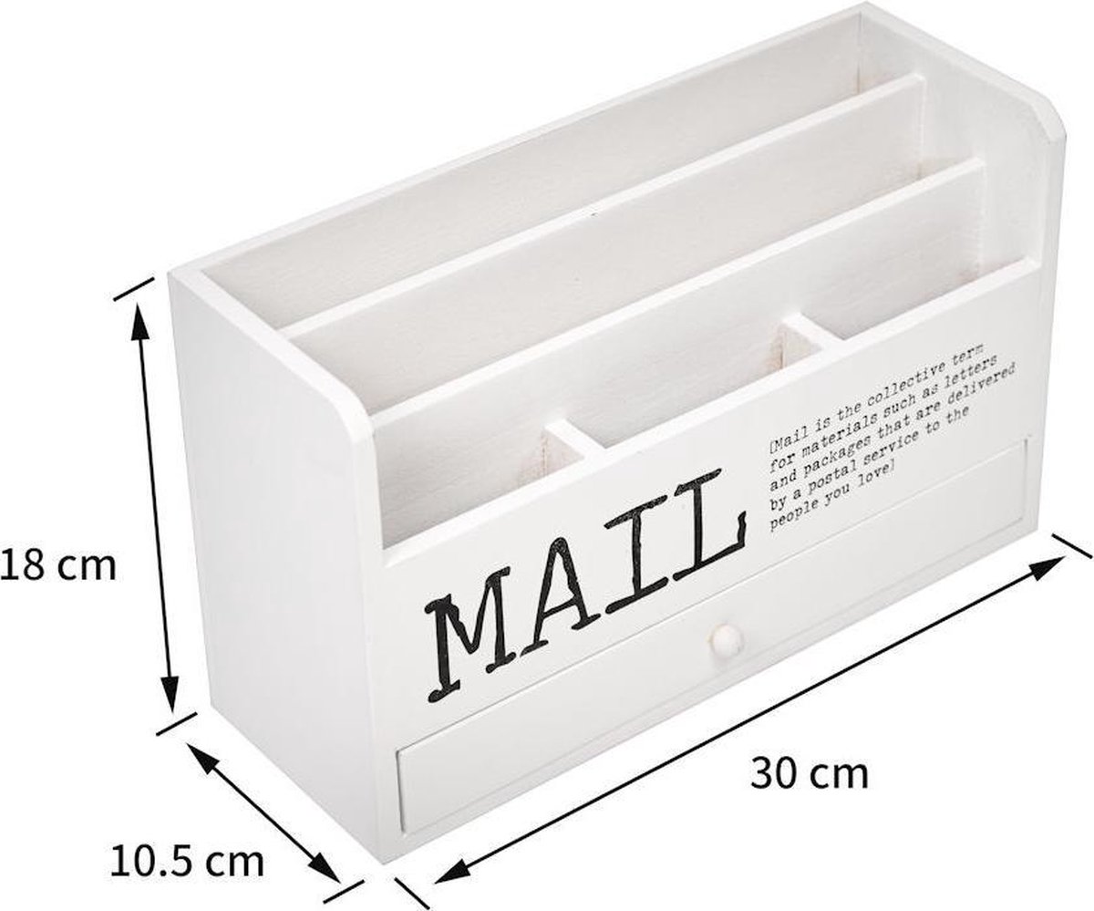 Houten bureau-organizer Multifunctioneel bureaublad briefpapier