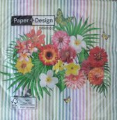 Paper+Design - Servettenservetten - 33 x 33 - lunchservetten - Tropical bouquet