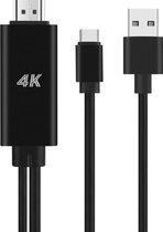 Sounix 4K-High Speed HDMI kabel | 1,8 meter | Zwart | USB-C naar HDMI