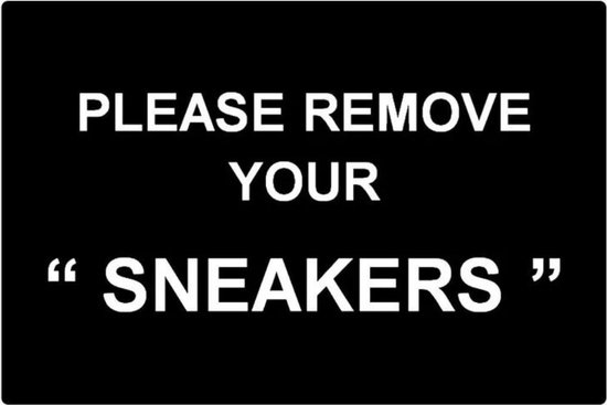 Kinky Pleasure - Deurmat Met Leuke Opdruk - ''Please Remove Your Sneakers''  - Roddy... | bol