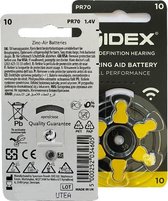 Widex | Hoortoestel batterijen | 10 pakjes | 60 batterijen | Gele sticker | P10 | gehoorapparaat