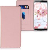 kwmobile hoesje voor Sony Xperia XZ3 - Beschermhoes van imitatieleer - Flip cover in roségoud