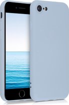 kwmobile telefoonhoesje geschikt voor Apple iPhone SE (2022) / iPhone SE (2020) / iPhone 8 / iPhone 7 - Hoesje voor smartphone - Back cover in mat lichtblauw