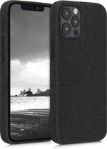 kwmobile hoesje geschikt voor Apple iPhone 12 Pro Max - Stoffen backcover voor smartphone in donkergrijs