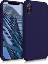 kwmobile telefoonhoesje voor Apple iPhone XS Max - Hoesje met siliconen coating - Smartphone case in deep ocean