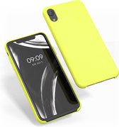 kwmobile telefoonhoesje geschikt voor Apple iPhone XR - Hoesje met siliconen coating - Smartphone case in citroengeel