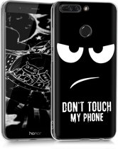kwmobile telefoonhoesje voor Honor 8 Pro (2017) - Hoesje voor smartphone in wit / zwart - Don't Touch My Phone design