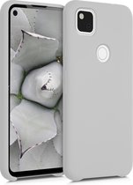 kwmobile telefoonhoesje voor Google Pixel 4a - Hoesje met siliconen coating - Smartphone case in mat lichtgrijs