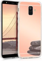 kwmobile hoesje voor Samsung Galaxy A6 (2018) - Telefoonhoesje in roségoud spiegelend - Backcover voor smartphone