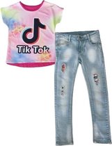 Tik Tok Setje TikTok blue Meisjes Blauw - Maat 98/104