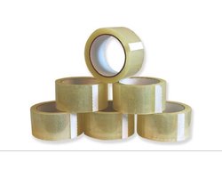 12x Verpakkingsplakband  Strong, 50mm x 66m, Doorzichtig - Plakband - Tape  Ruban Adhesif - Scotch 240 Gram Verpakking ­Ban- Transparante Verpakkingstape