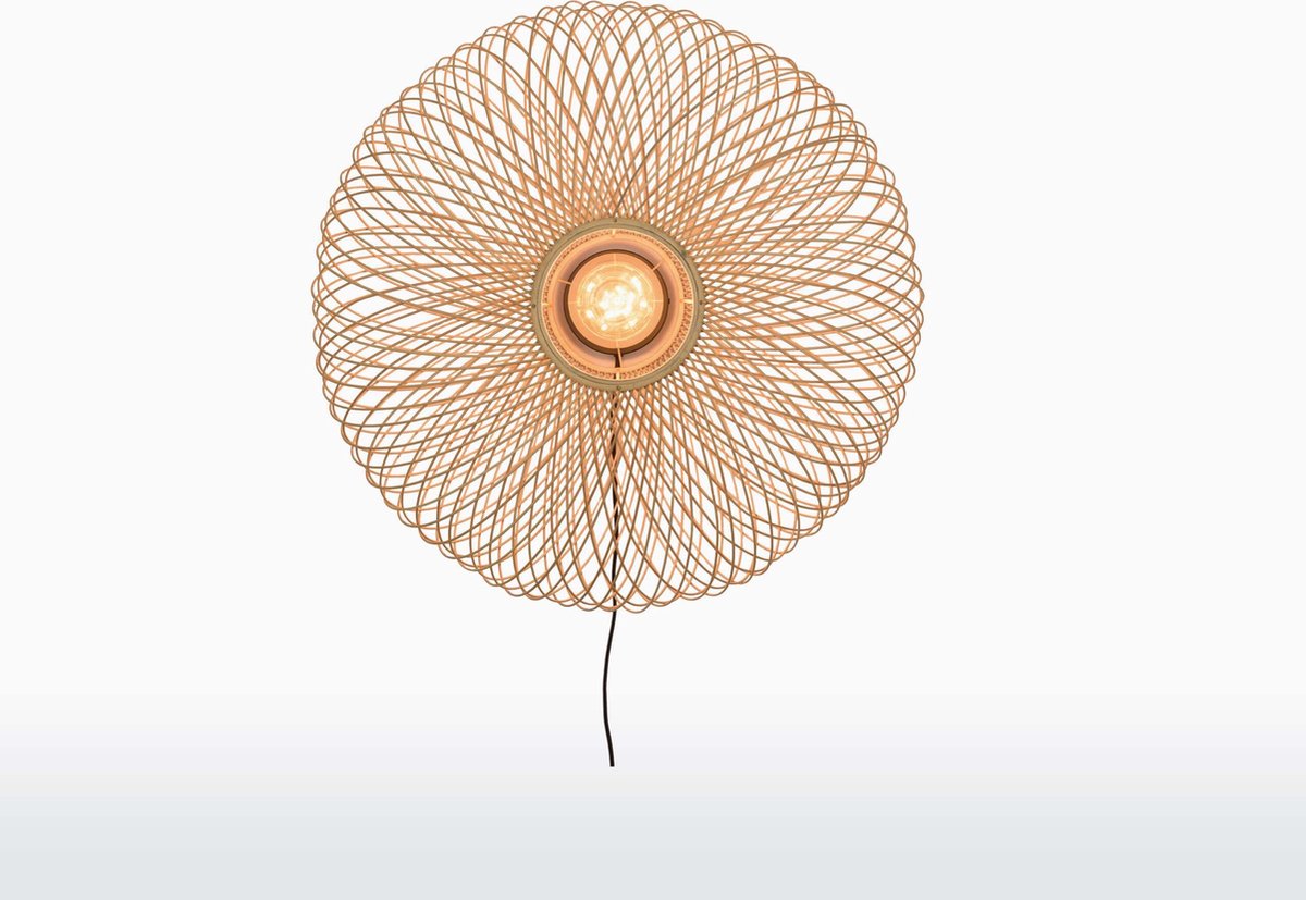 GOOD&MOJO Wandlamp Cango - Bamboe - Ø60cm - Binnen Scandinavisch,Bohemian