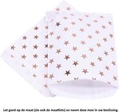 Papieren Zakjes - Met rose / roze gouden sterren – 25 Stuks – Wit – 13 x 18 cm – Gift Bag – Geschenkzakjes – Cadeau – Cadeauzakjes - Fournituren - Traktatie - Snoep - Koek