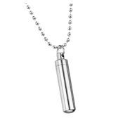 Urn ketting- RVS- Glans- 4 cm- Charme Bijoux