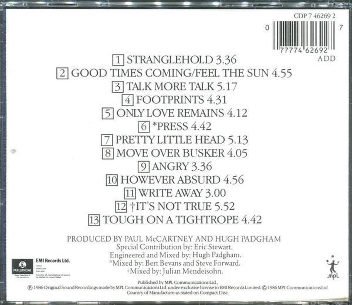 Press to Play, Paul McCartney | CD (album) | Muziek | bol.com