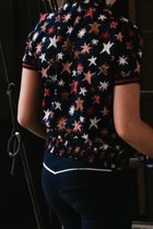 Topitem meisjes blouse Allison Dark Blue Star