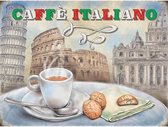 Metalen Wandbord Italian Coffee - 20 x 30 cm - Rome
