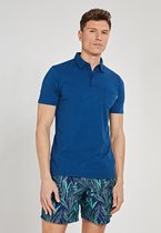 Shiwi - Polo James Donkerblauw - Regular-fit - Heren Poloshirt Maat L