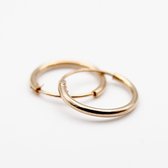 Classic 12mm Gold Plated Silver Hoops -  Klassieke 12 mm vergulde zilveren hoepels oorbellen