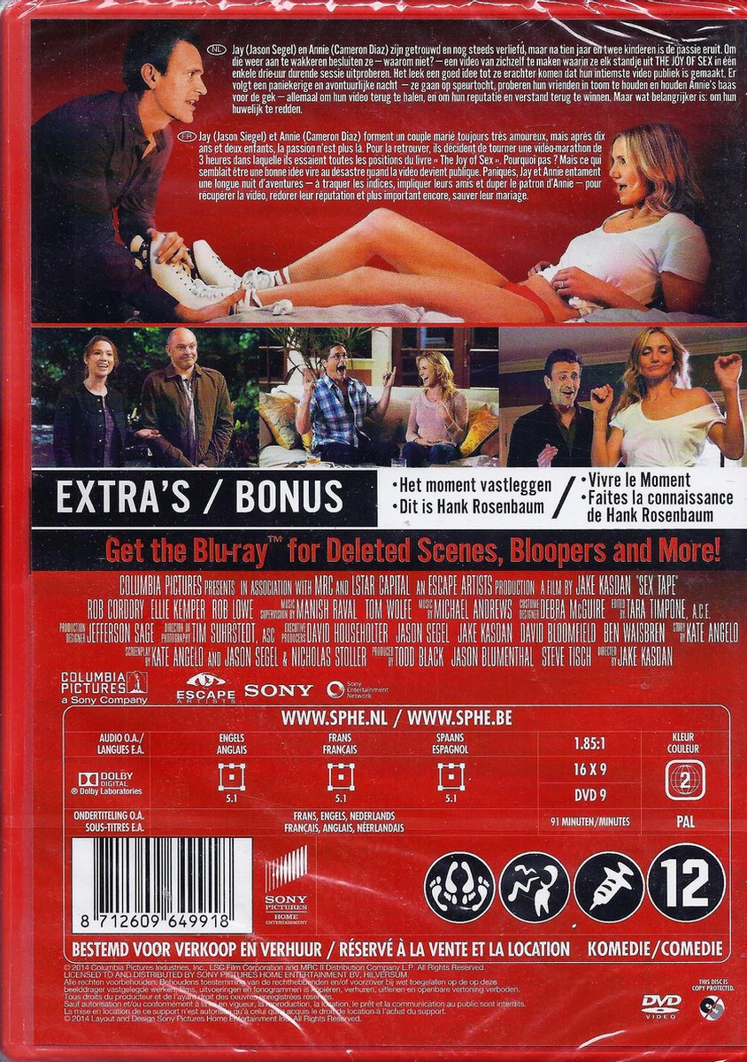 Sex Tape (Dvd), Jason Segel Dvds bol