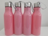 Drinkfles waterfles - RVS dop - 500 ml - 4 stuks