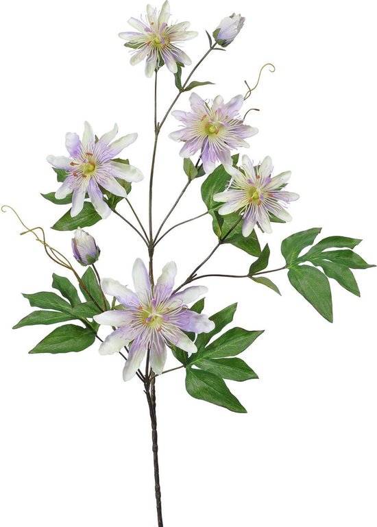 Viv! Home Luxuries Fleur de la passion - fleur en soie - violet clair -  94cm - qualité... | bol.com