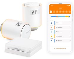 Netatmo Slimme Radiatorknop Multi Room Starterpack – 2 Slimme Thermostaatknoppen - werkt met Google Home & Apple Homekit