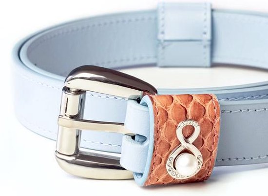 Zaressi Cintura Blu Marrone dames riem ligtblauw luxe dames