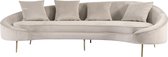 Maxicomfy Angel Design sofa in de kleur beige (Quartz 903) met goude poten